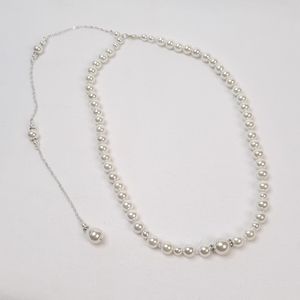 Skyvan Imitation Pearls Tassel Backdrop Necklace